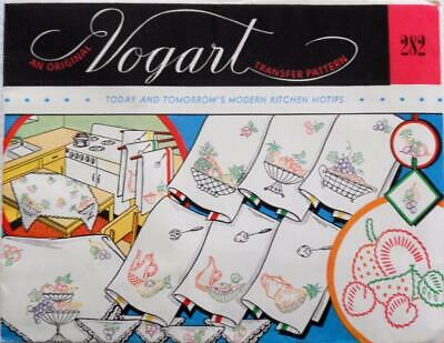 Vogart Transfer 282 Modern Kitchen Motifs ~ Fruit Baskets etc... UNCUT