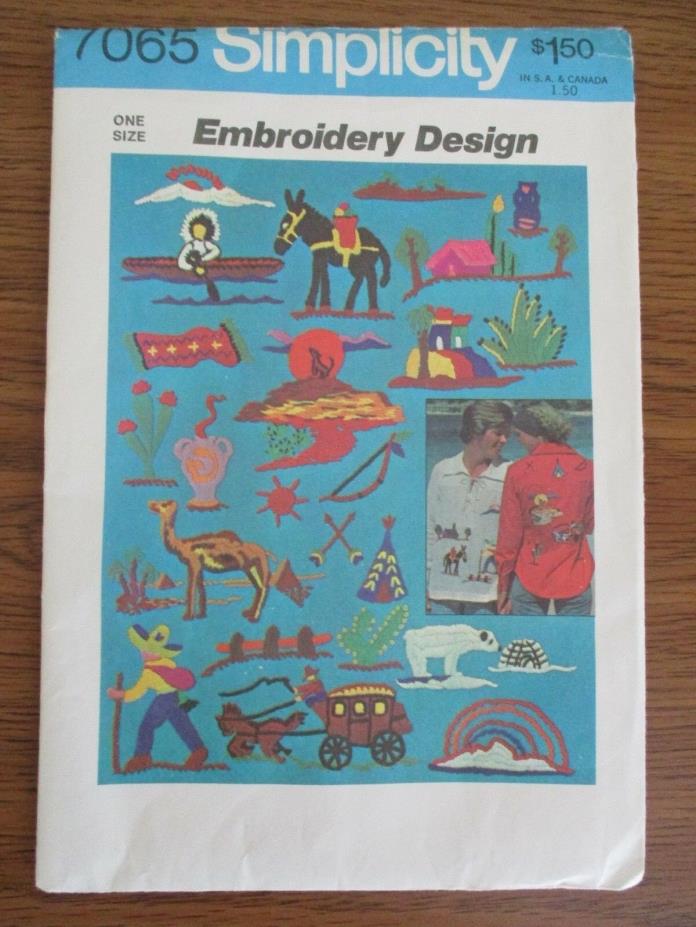 Simplicity Vintage Embroidery Design Pattern - Southwest Look Scenic - Unused