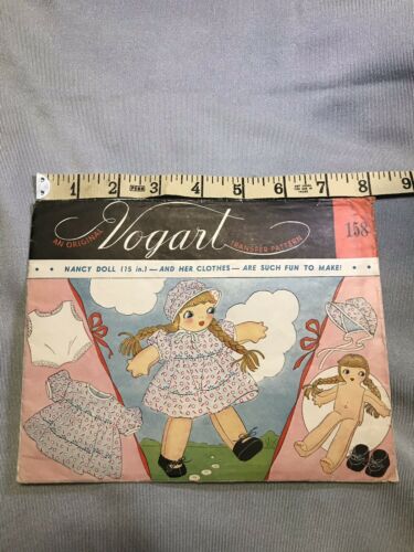1940s Vogart #158 Original 15” Nancy Doll Transfer Pattern Uncut/Unused