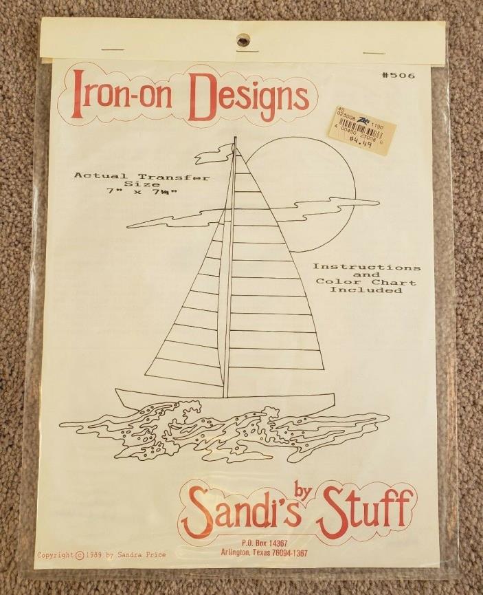 Iron-On Designs Sailboat by Sandi's Stuff #506