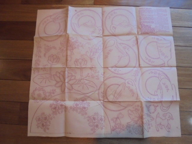 FS EMBROIDERY PATTERN HOT IRON TRANSFER 7 DAY WEEK PLATE PITCHER CUP GLASS LILLY
