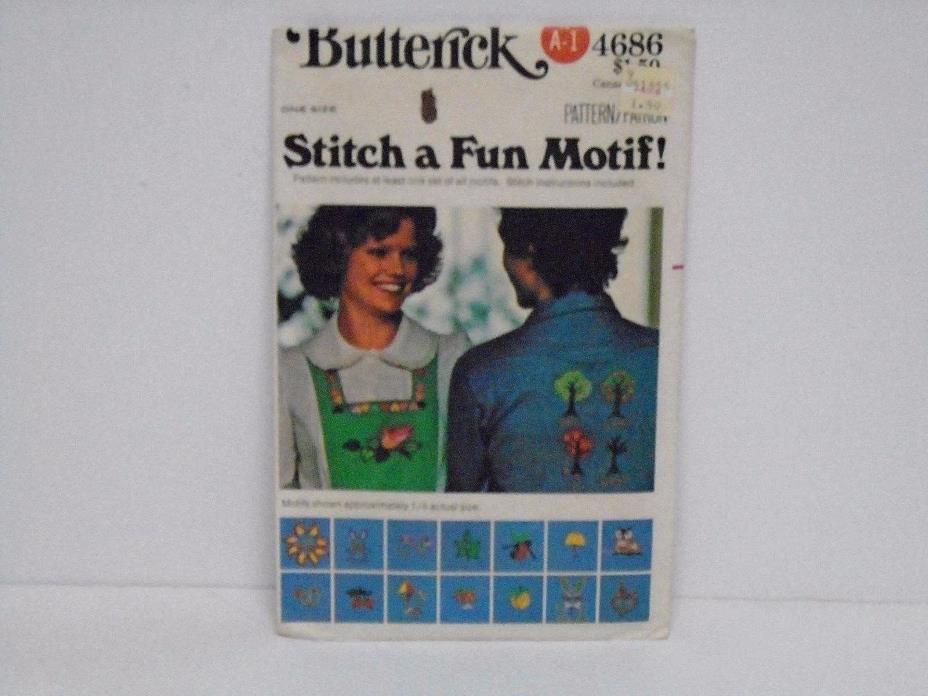 Vintage Butterick Transfer Pattern #4686 Partially Cut