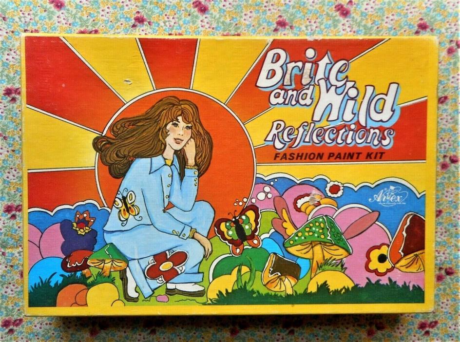 Artex BOX SET Vintage BRITE & WILD Hippie Retro Iron On Embroidery TRANSFERS Lot