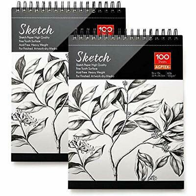 Sketch Book, AGPtEK Art Drawing Pad 9 X 12, 100 Sheets, 60lb/100g, Pack Arts,