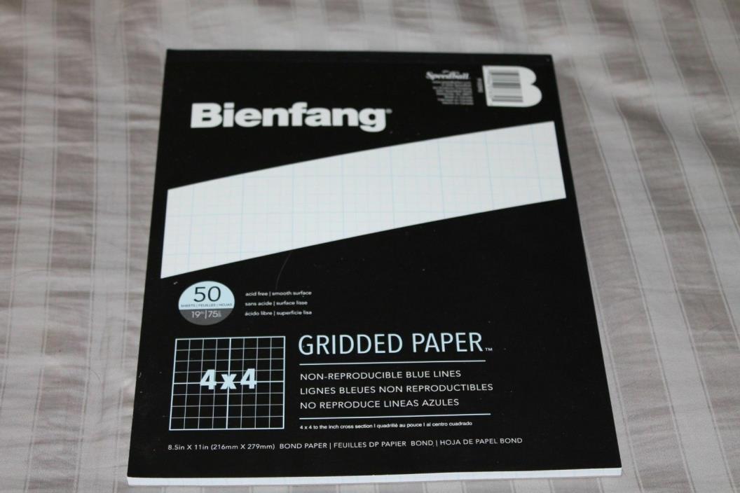 Bienfang Grid Paper - 50 Sheets - 4x4 Grids - 8.5