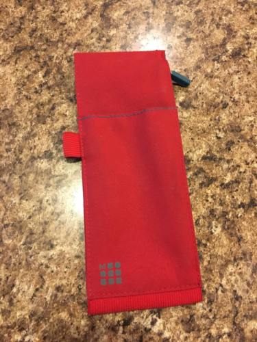 MOLESKINE Large 8.5” Notebook Tool Belt Red Cover Zippered Pouch Pen Holder