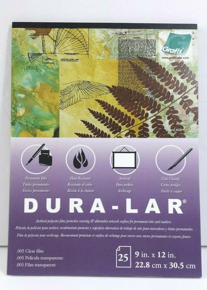 Dura-Lar .005 Clear Film Transparent 9 x 12 