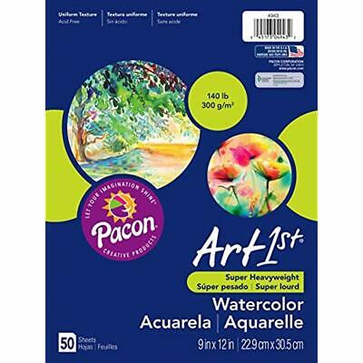 Watercolor Paper, 140 Lb, 9" X 12", 50 Sheets Office Products