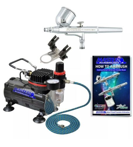 GRAVITY Dual-Action AIRBRUSH KIT SET Air Compressor Spray Auto Paint Hobby Craft