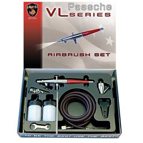 PAASCHE VL SERIES AIRBRUSH SET NEW SEALED FOR MODELS HOBBIES TSHIRT TATTOOS ETC