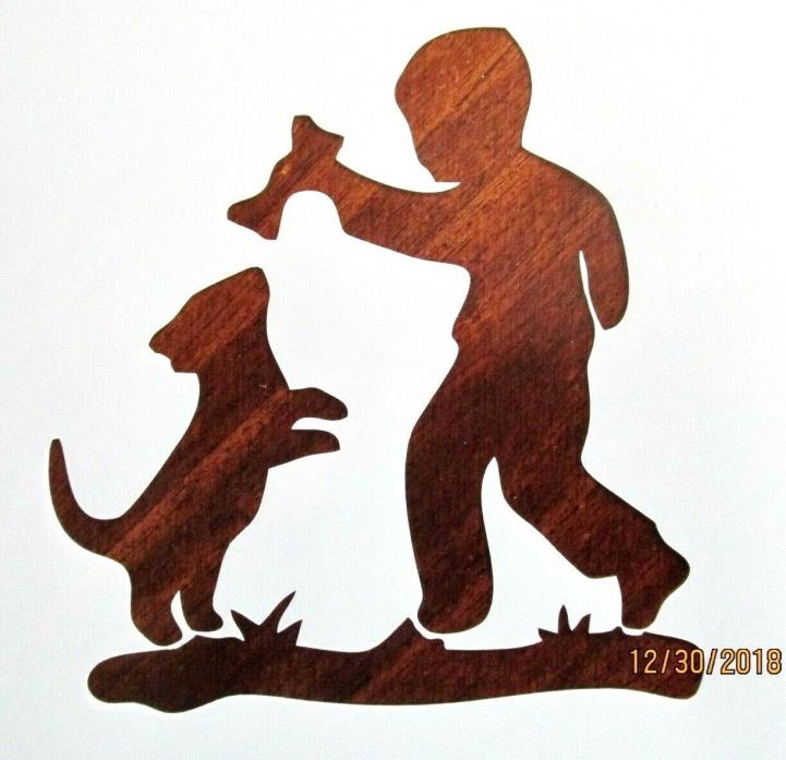 Boy and His Dog at Play Stencil / Template Reusable 10 mil Mylar