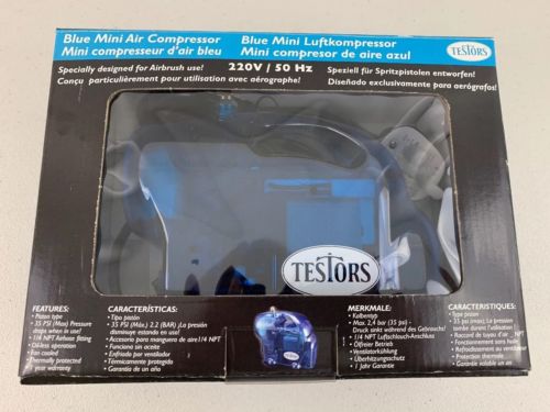 Testors Blue Mini Air Brush Compressor 220V-2.4Bar