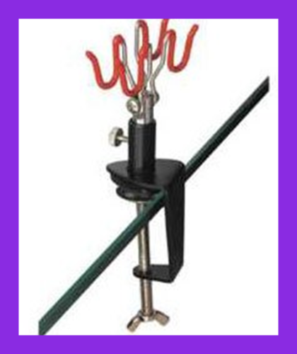 Brand Clamp On Airbrush Holder Stand Holds 2 Airbrushes Table Or Bench Top Mount