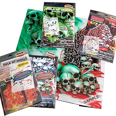 Complete Set: Schneidmeister Airbrush Stencils Field of Skulls All volumes 01,