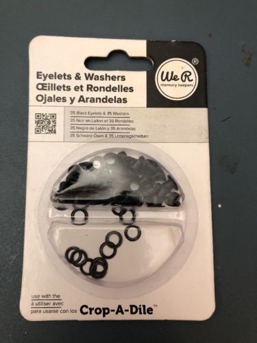 Eyelet and Washer - Black - 70 Pieces