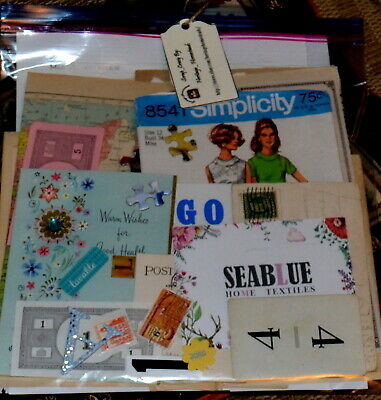 EPHEMERA PACK grab bag Scrapbook, Mixed Media Art, collage No theme