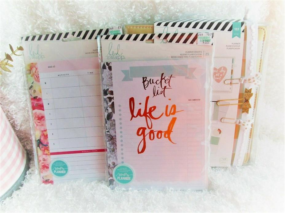 American Crafts Heidi Swapp Memory Planner - Large Gold Foil Stripes Accessories