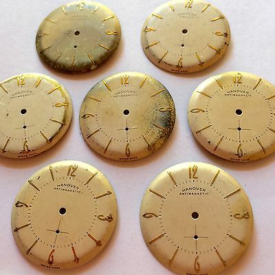 7 Watch Faces Distressed Dials Steampunk Parts Gear Wheel vintage Hanover art