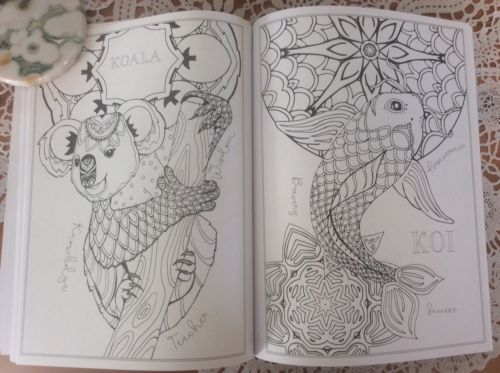Coloring Book Adult New Art Paperback Stress Spirit Animal Beautiful Art NEW