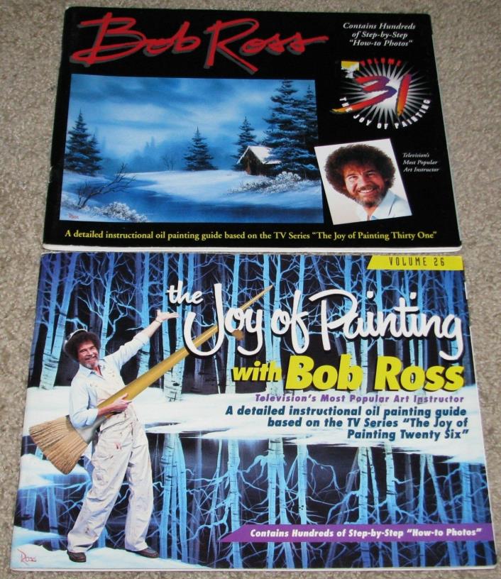 Bob Ross Painting Instructions~ Joy of Painting Step-by-Step Books # 26 & 31