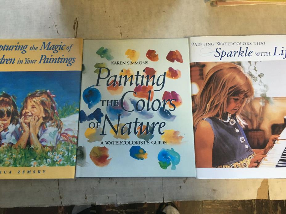 Painting Watercolors Mulllti-media and Color Mixing book lot