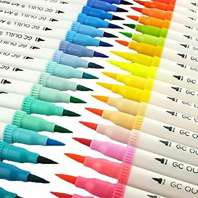 Calligraphy Pens GC 100 Dual Tip Brush Marker Set Flexible & Fineliner Tips -