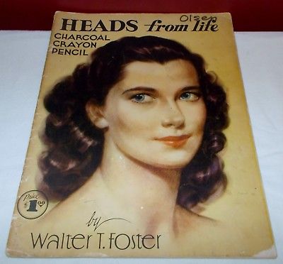 Vintage HEADS FROM LIFE Walter T Foster Paperback Book ^