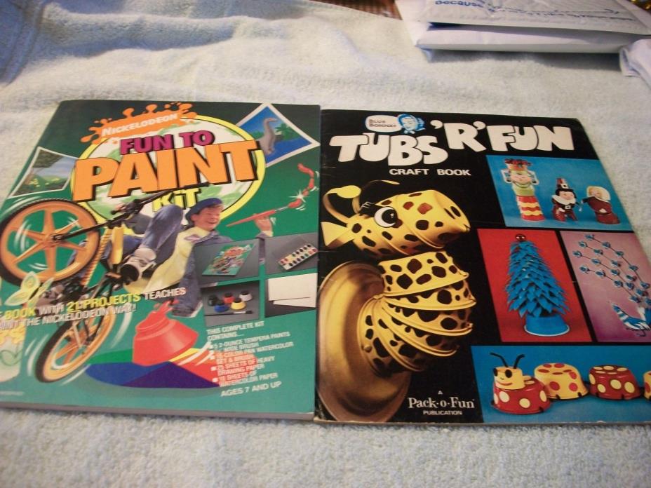 Blue Bonnet Tubs 'R' Fun Craft Book 1974 & Nickelodeon Fun to Paint Kit (Kids)