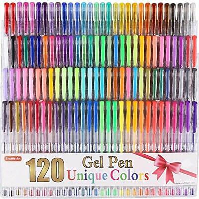 120 Scratchboards & Foil Engraving Unique Colors (No Duplicates) Gel Pens Set