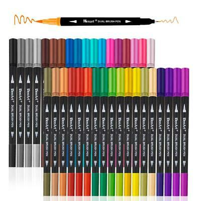 36 Dual Markers Brush Pen, Bullet Journal Pen Fine Point Coloring Marker & Brush