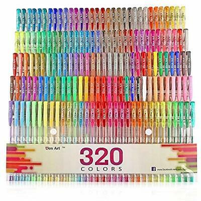 Aen Art Gel Pens 160 Colored Set With Refills Giving 320 Brilliant Colors For 