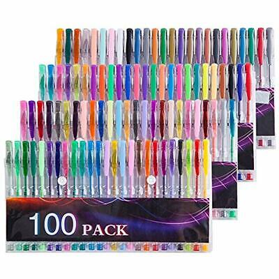 Pens Tanmit 100 Coloring Gel Set For Adults Books- Colored Drawing, Writing &