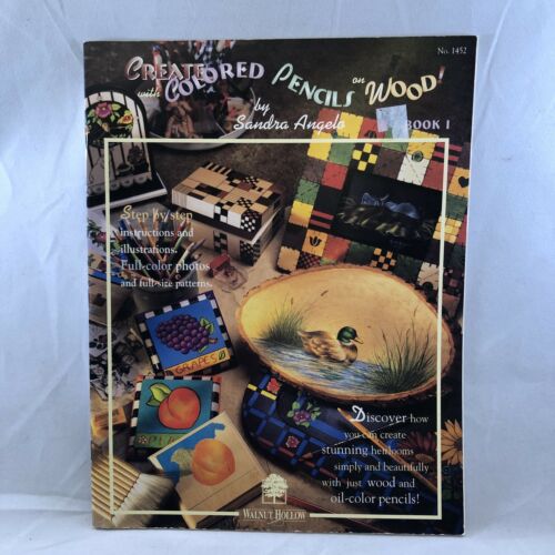 Create Colored Pencils Sandra Angelo Craft Book 1 Wood Walnut Hollow 1452