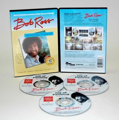 BOB ROSS THE JOY OF PAINTING SERIES 26 / 3 DVD SET / 6 1/2 HRS AND 13 PAINTINGS
