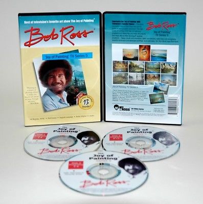 BOB ROSS JOY OF PAINTING DVD SERIES 5 / 3 DVD SET / 390 MINUTES AND 13 PAINTINGS