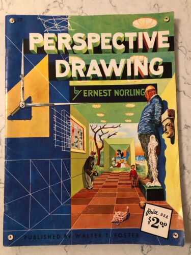 VTG Perspective Drawing WALTER FOSTER  29 Ernest Norling PB Illustrated Art Book