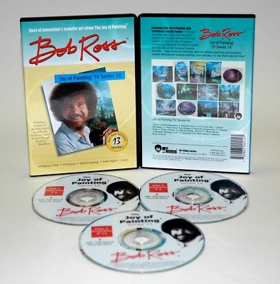 BOB ROSS JOY OF PAINTING DVD SERIES 14 / 3 DVD SET /390 MINUTES AND 13 PAINTINGS