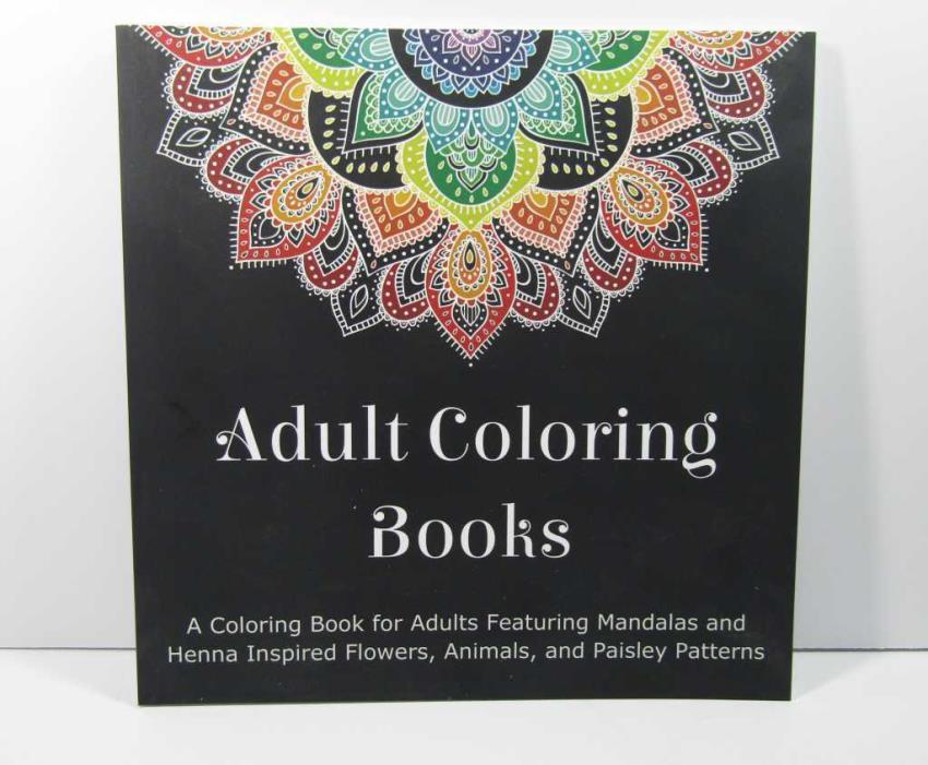 ADULT COLORING BOOK BY ZING BOOK FEATURING FLOWERS, ANIMALS, & PAISLEY PATTERNS