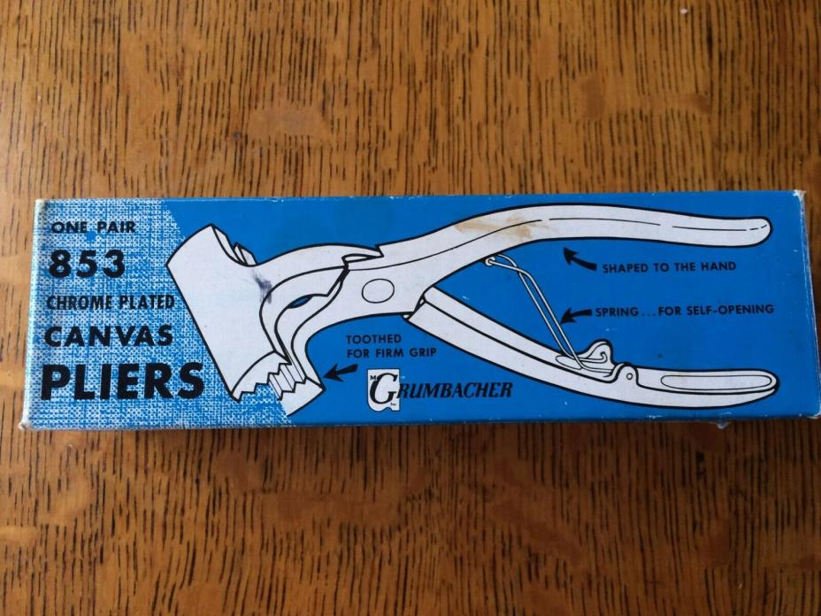 Vintage Grumbacher Canvas Stretching Pliers 853 Japan with box