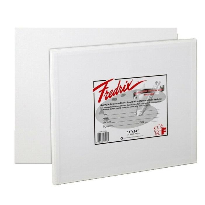 Fredrix Warp Resistant Canvas Panels, 11 x 14 in, Pack of 3