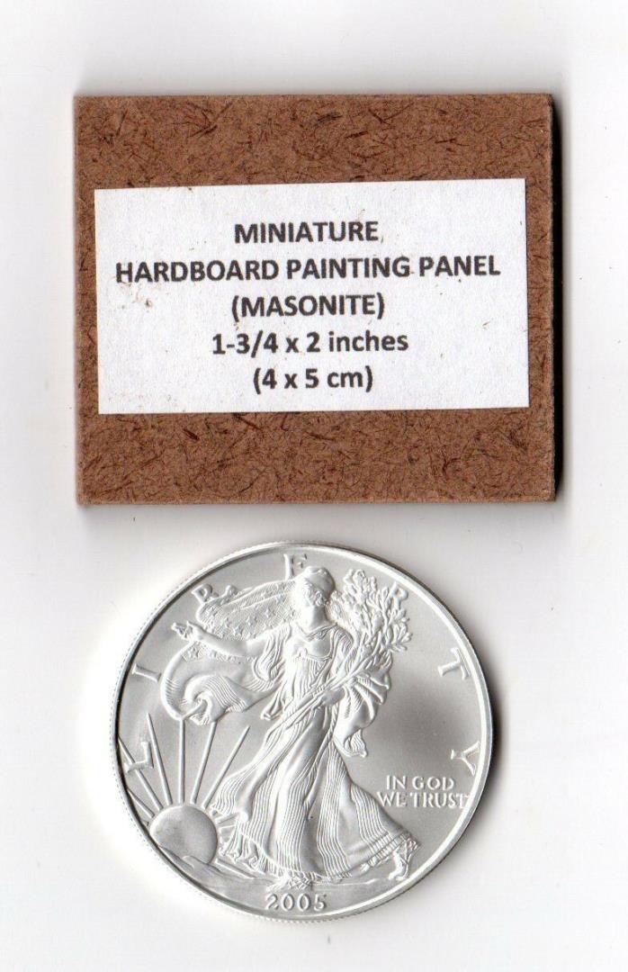 MINIATURE PAINTING HARDBOARD (MASONITE) 1.75 x 2 inches Lot of 12 panels