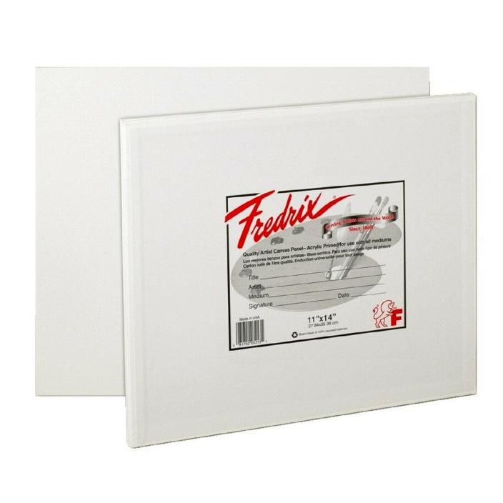 Fredrix Warp Resistant Canvas Panels, 11 x 14 in, Pack of 3