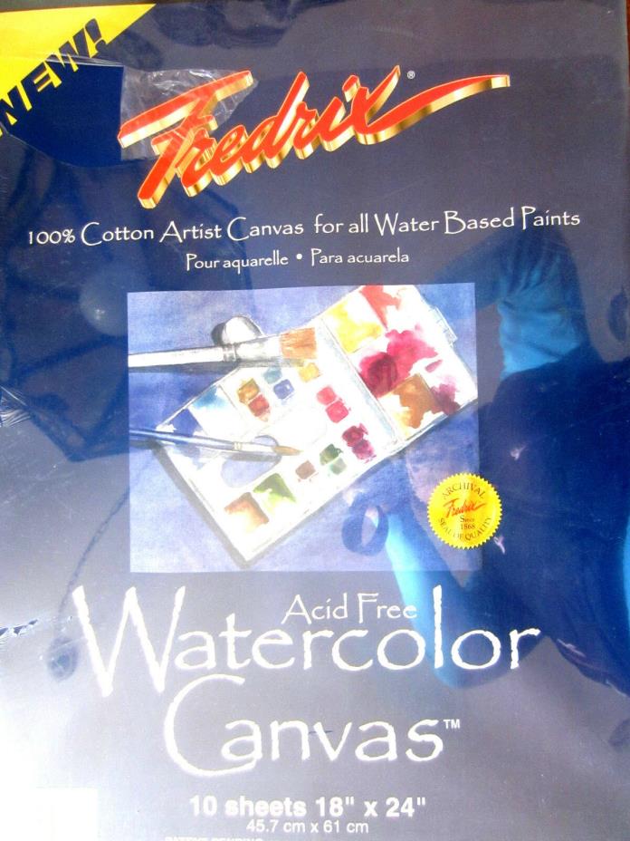 Fredrix Watercolor Canvas Pad 18 x 24 10 sheets