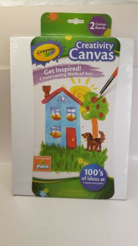 CRAYOLA 2-PACK WHITE CREATIVITY CANVAS BOARDS. NEW...FAST SHIPPING