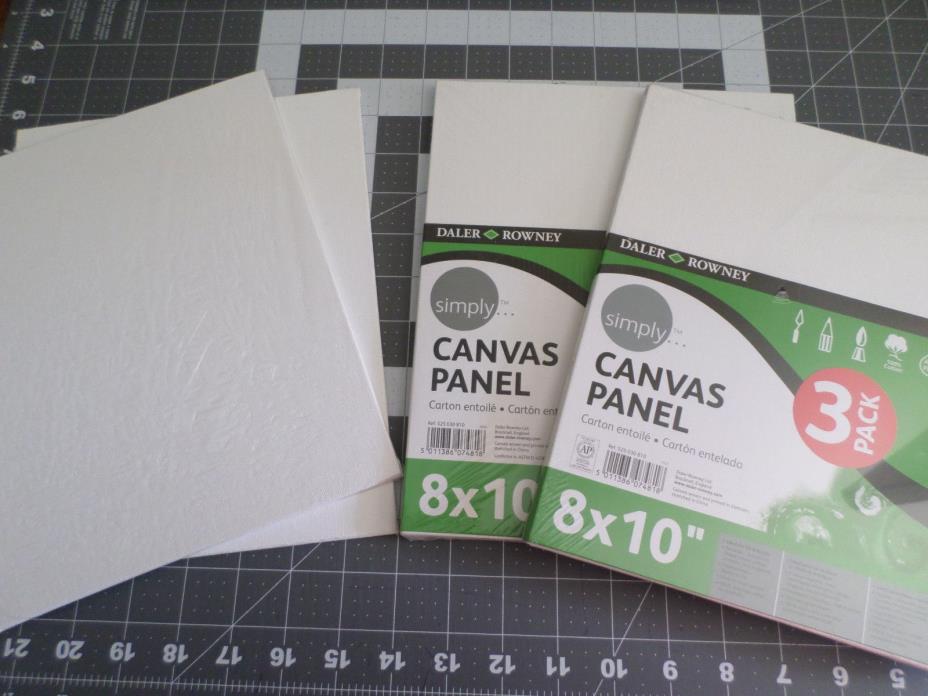 Lot of 8 Daler Rowney Canvas Panel 8x10