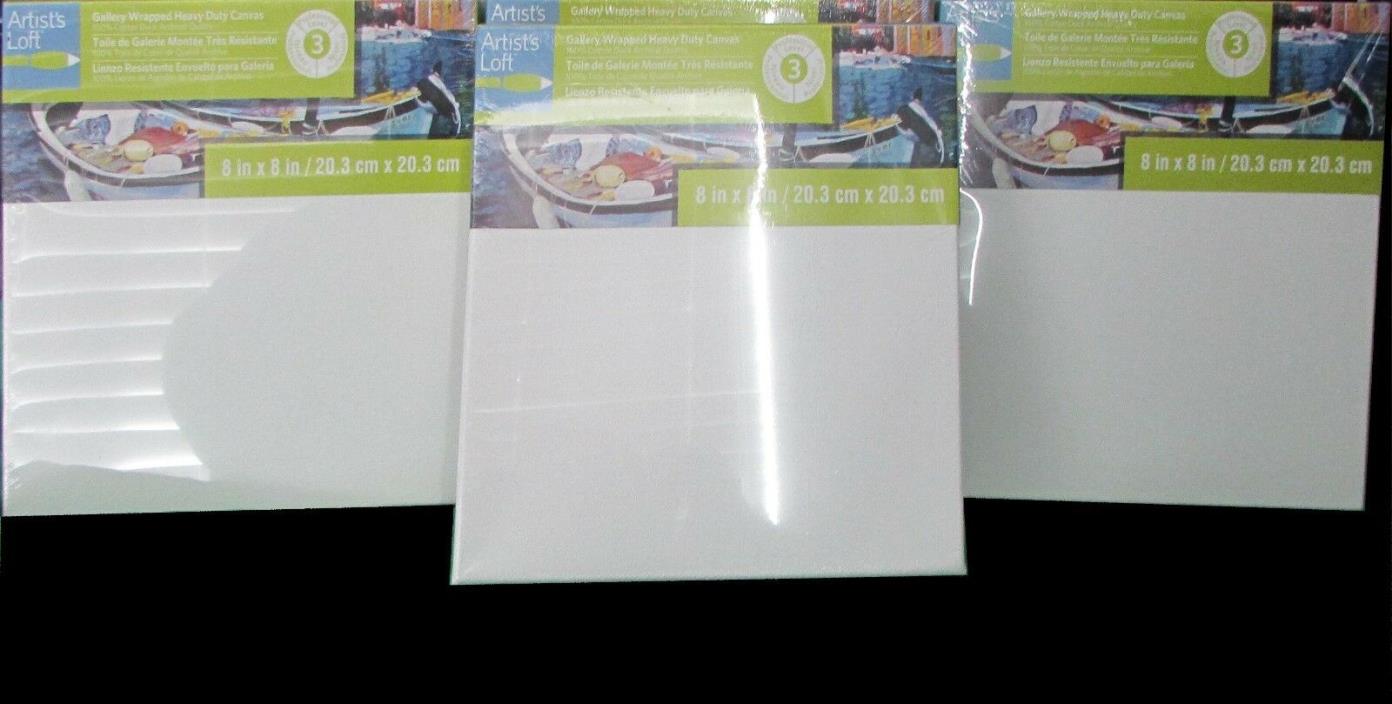 LOT OF 4 NEW Artist Loft 8x8 Canvas Level 3 Art Supplies