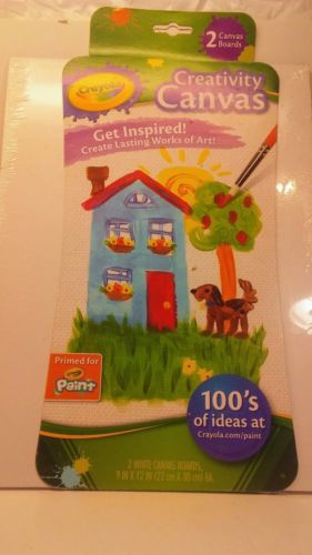 CRAYOLA 2-PACK WHITE CREATIVITY CANVAS BOARDS. NEW...FREE SHIPPING