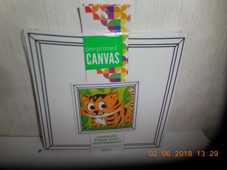 1 Pre-printed canvas board 8 x 8