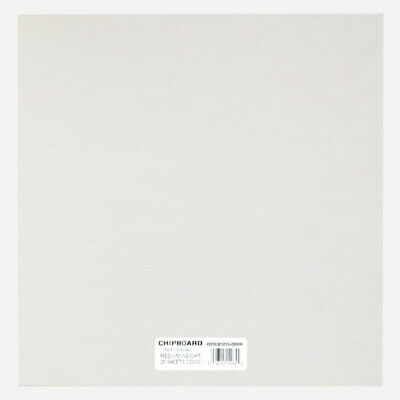 Chipboard Sheets 12 in. x 12 in. White Medium Weight Blank Slate 25-Pack