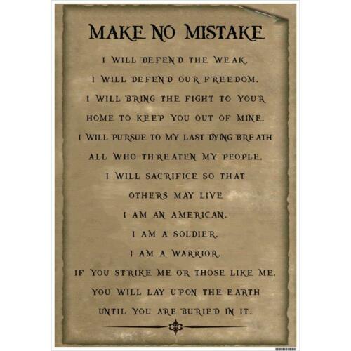 Soldier poster - make no mistake
